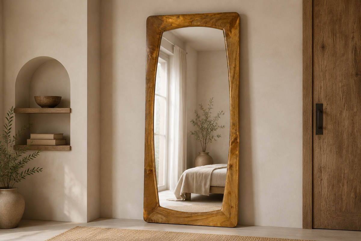 Galalia – Miroir 53 × 113 cm brun foncé