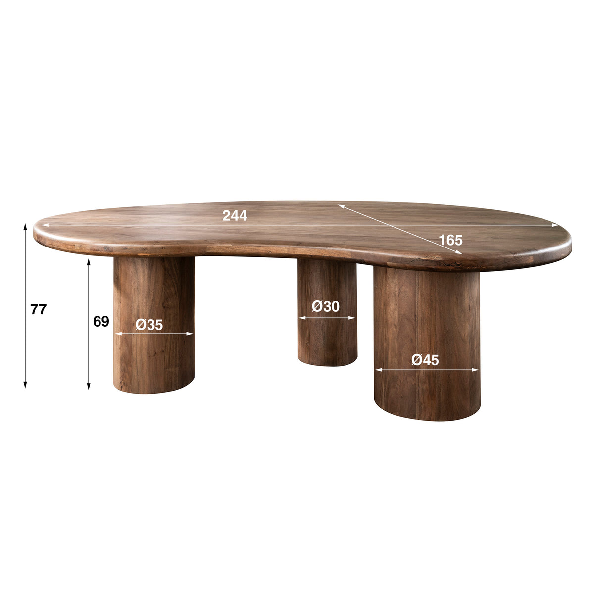 MANTEO - Table à manger 244 × 165 cm
