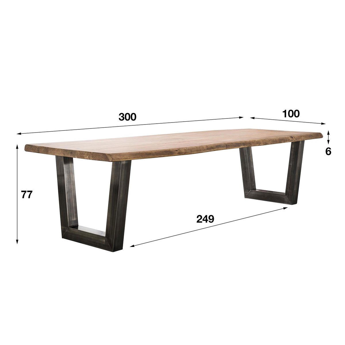 MIREVA - Table à manger 300 cm