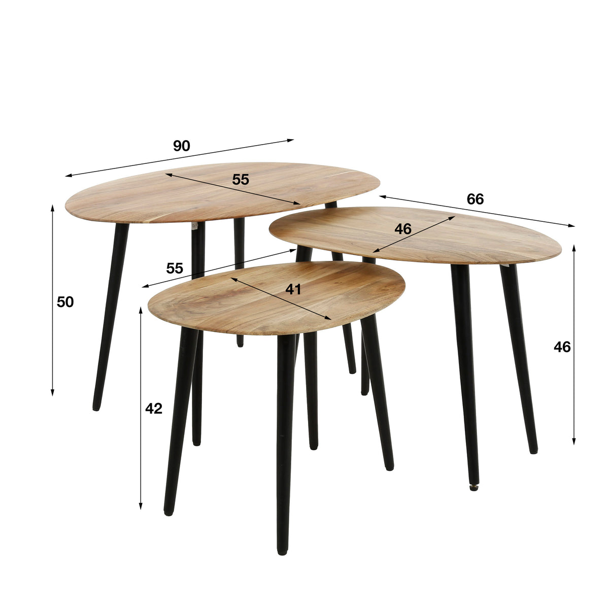 VALERIO - Table basse • lot de 3