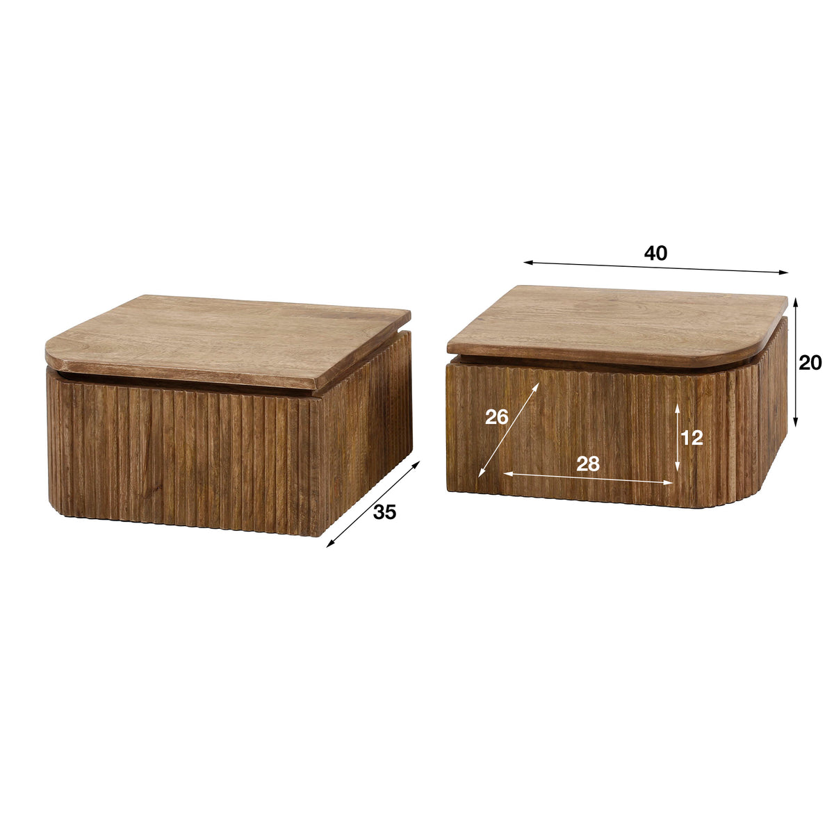 LAREVA - Table de chevet • lot de 2