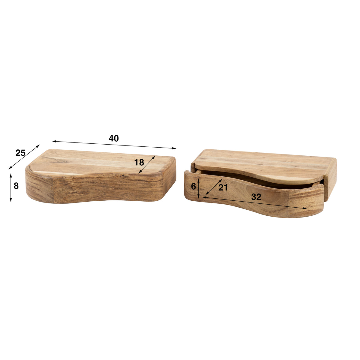 RIMINI - Table de chevet • lot de 2