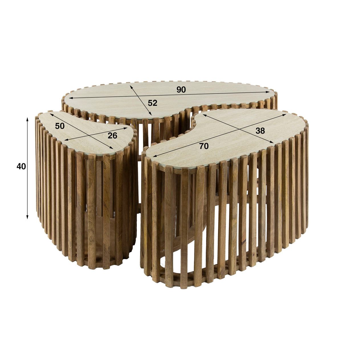 CADORE - Table basse • lot de 3