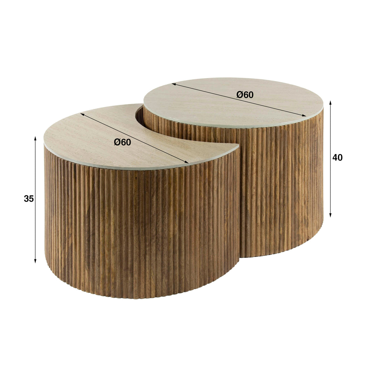 CAMELIA - Table basse • lot de 2