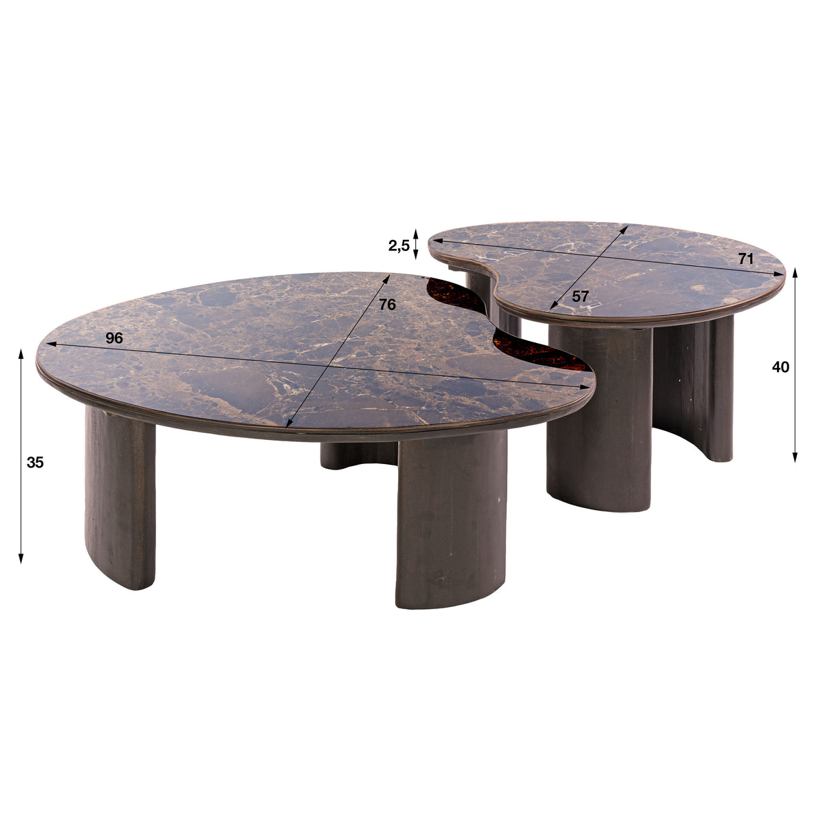 AMARANO - Table basse • lot de 2