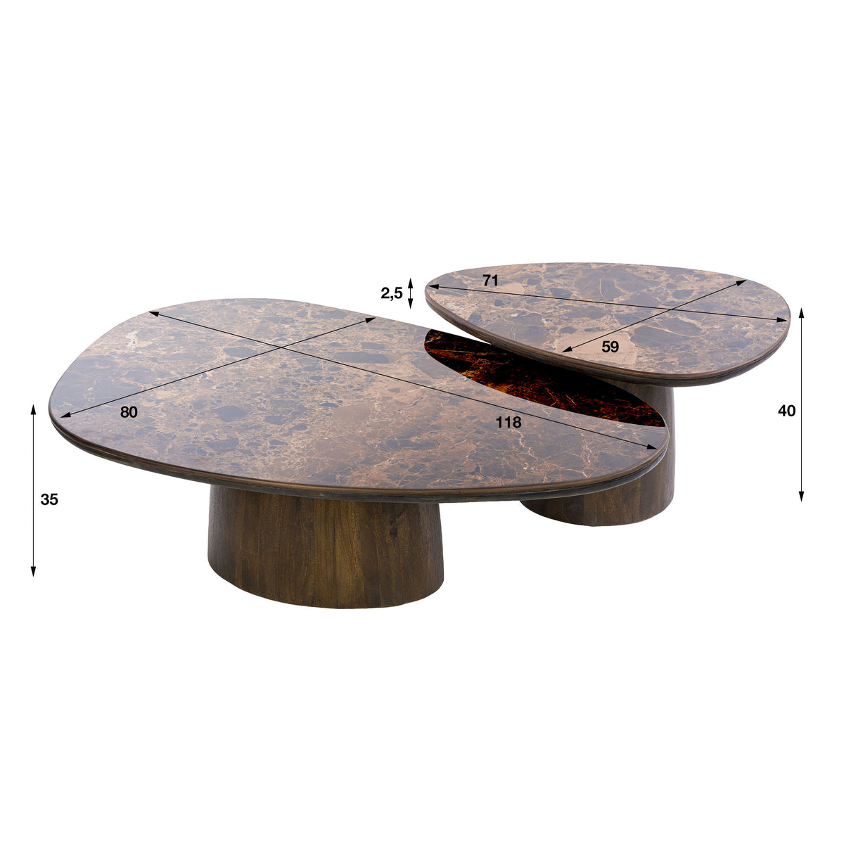 AMARINO - Table basse • lot de 2