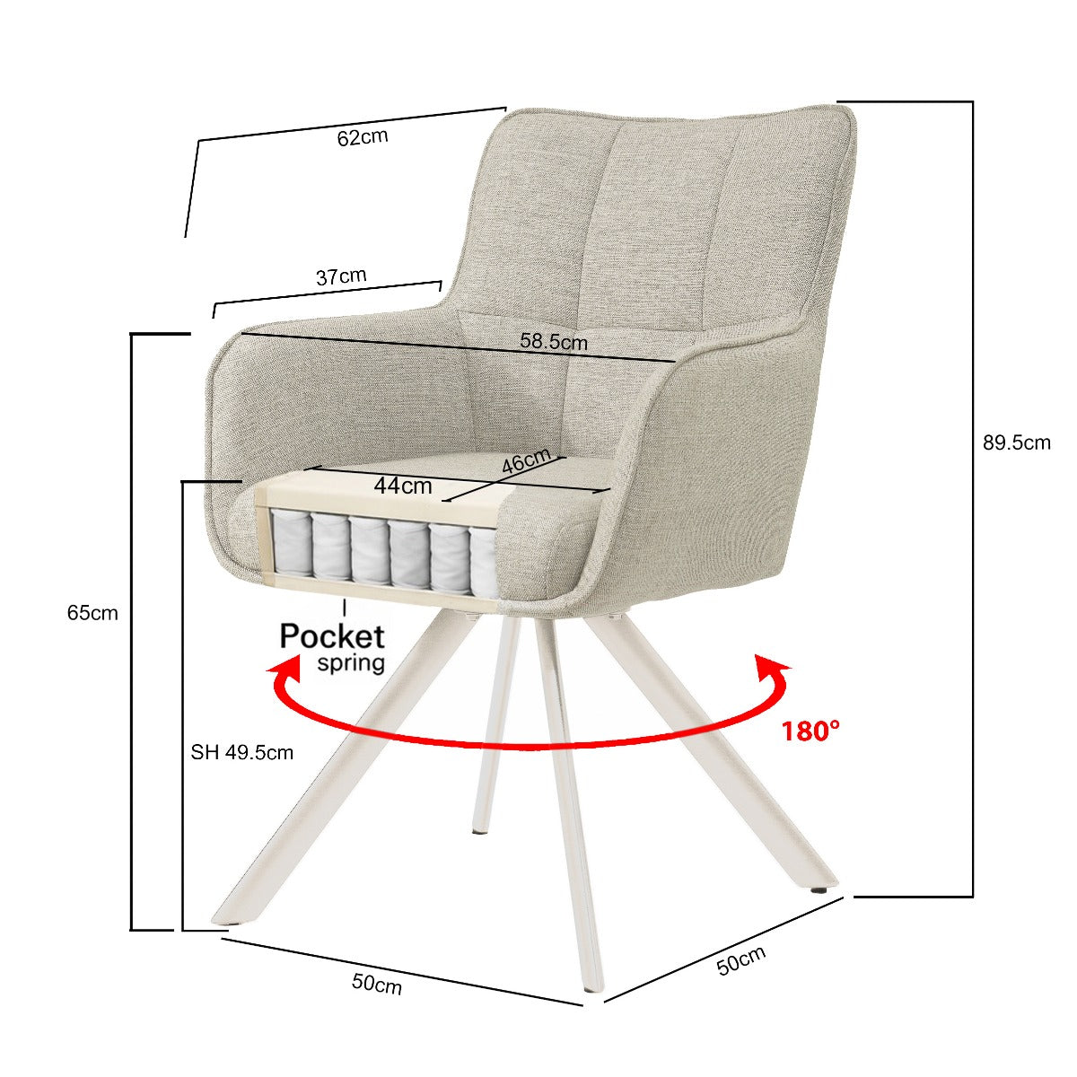 Talialen – chaises de salle à manger