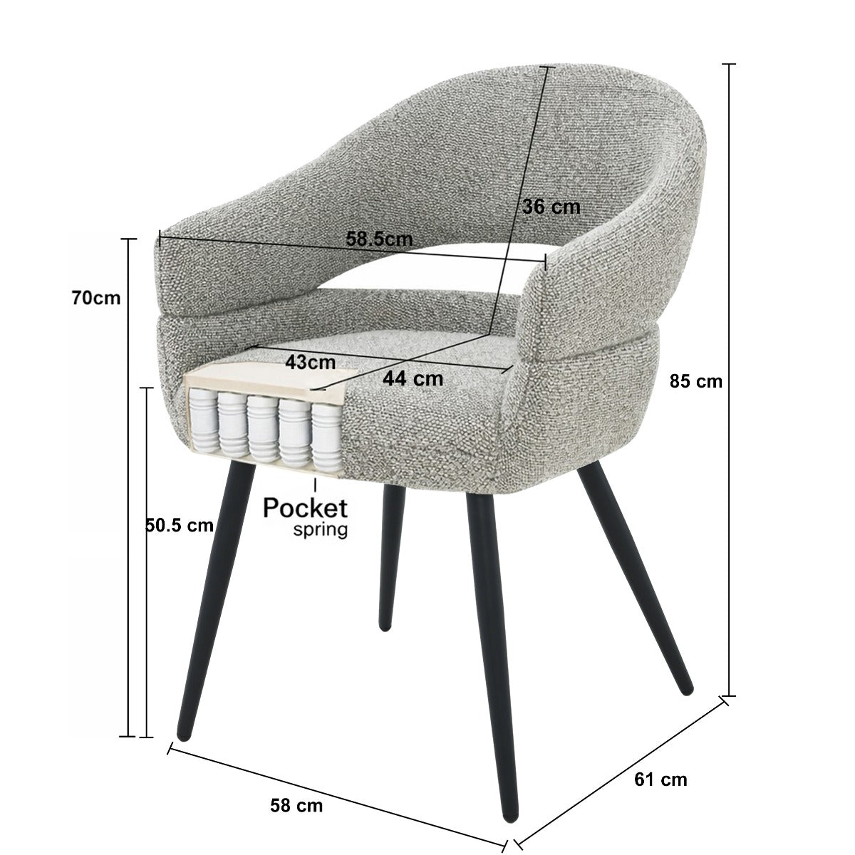 Galamira – chaises de salle à manger