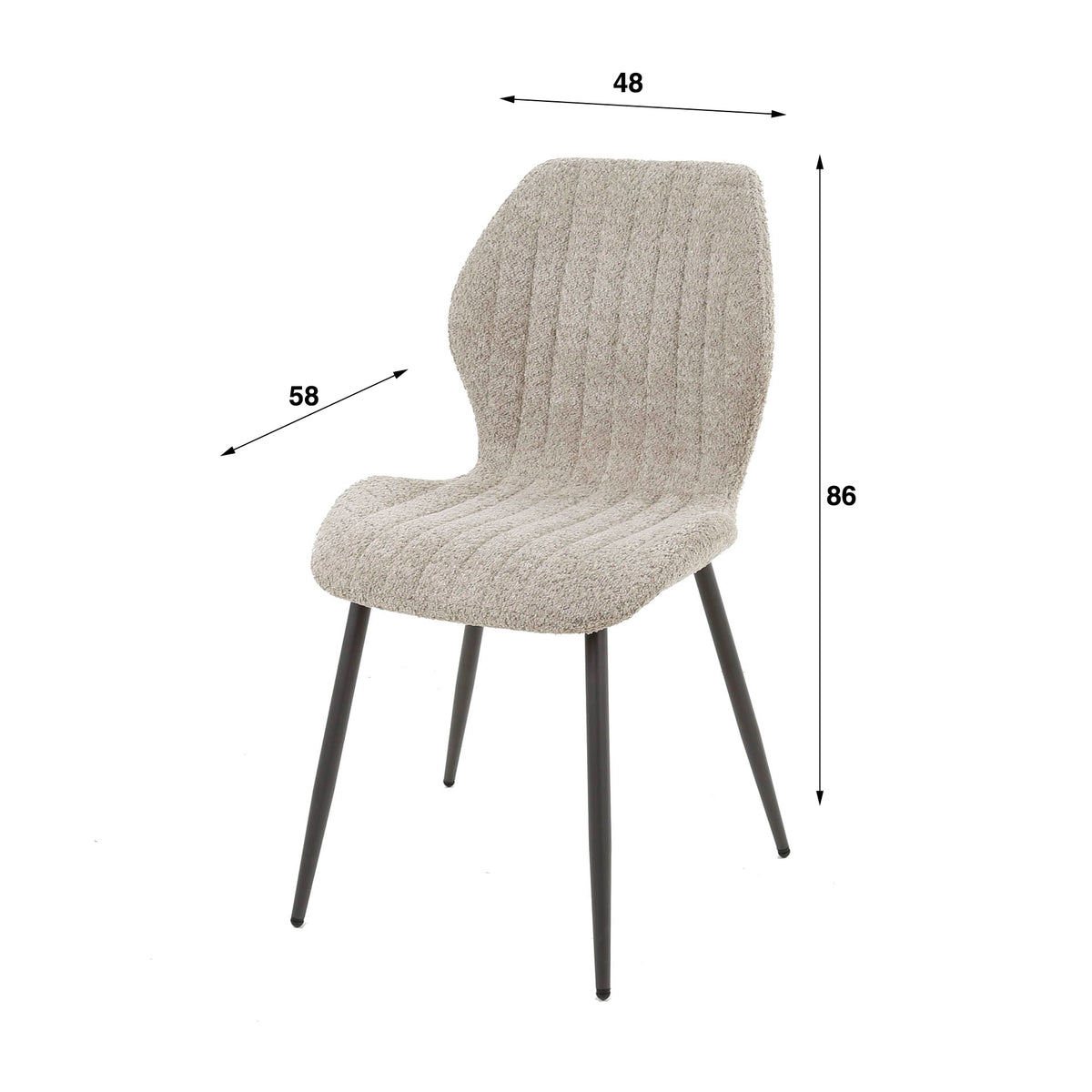VIAREGGIO - Chaise de salle à manger • lot de 4