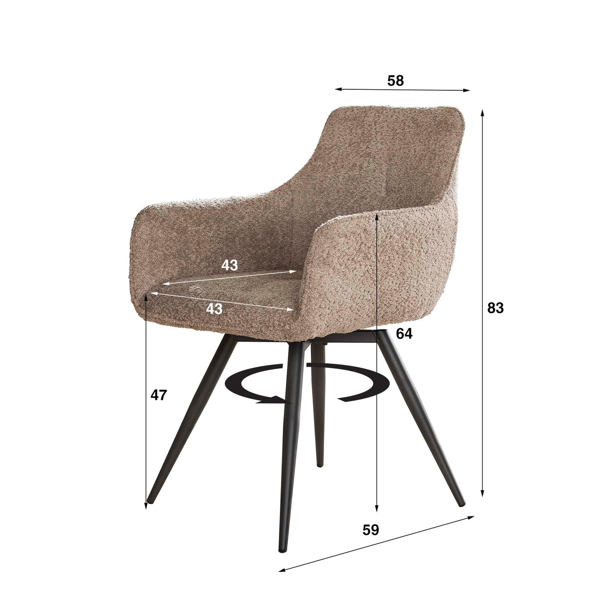 VICENZA - Chaise de salle à manger
