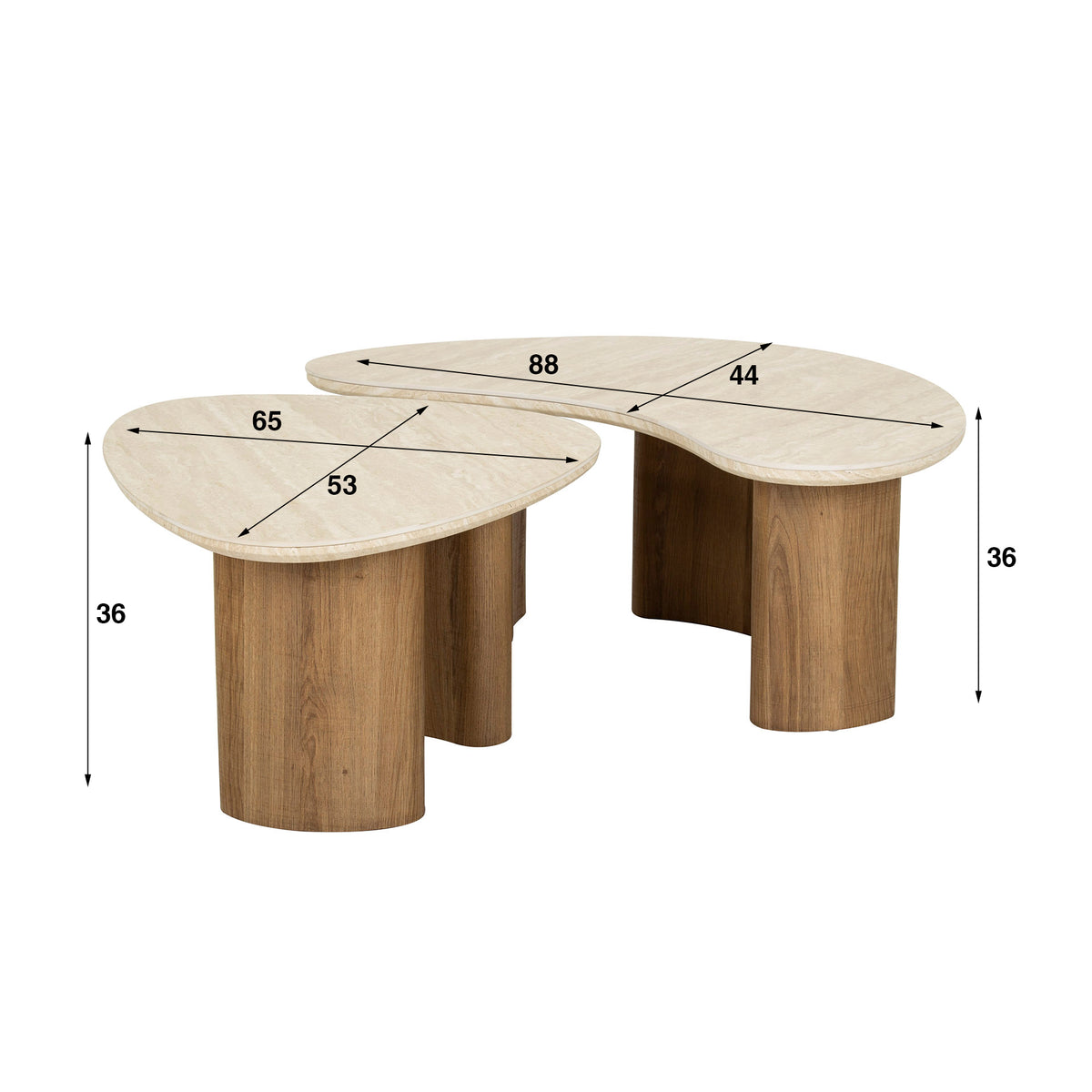 ARELANO - Table basse • lot de 2