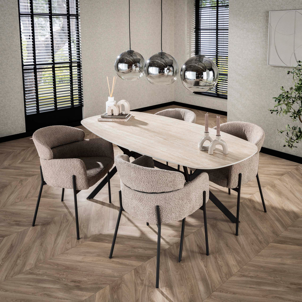 ARELELLO - Table à manger 180 cm