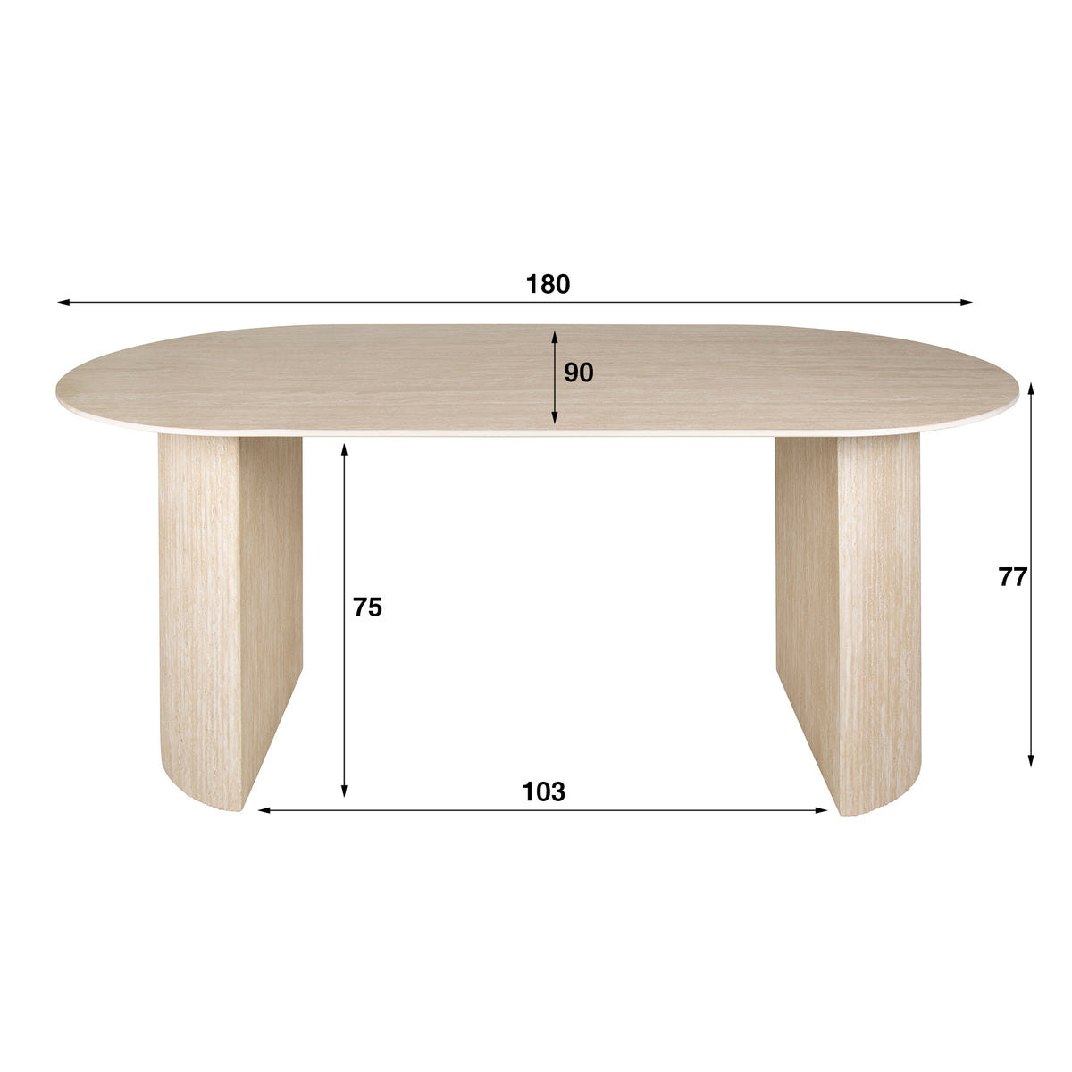 ARENIA - Table à manger 180 cm