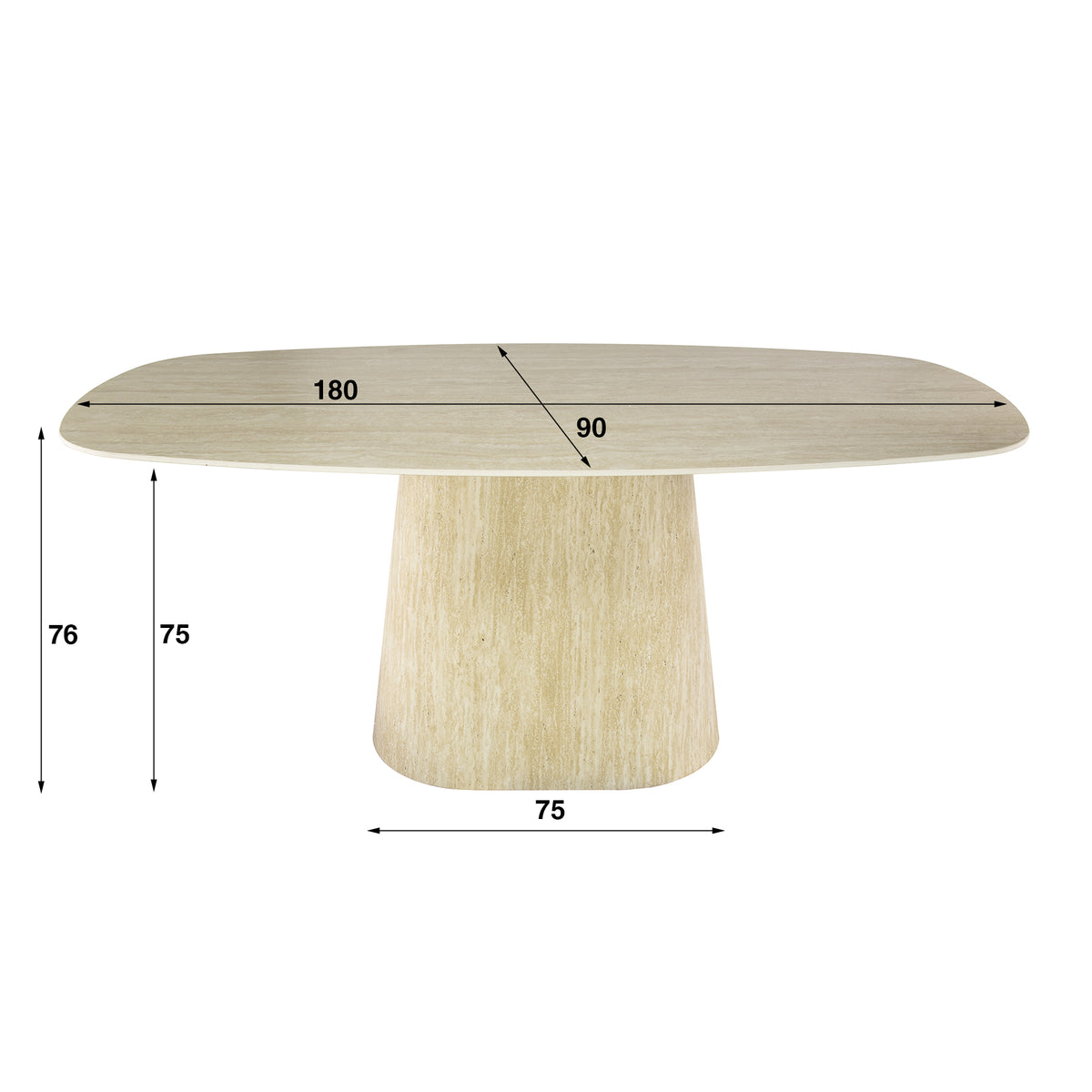 ARIOIA - Table à manger 180 cm