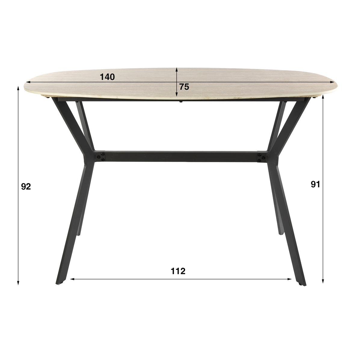 ARENELLA - Table de bar 140 cm