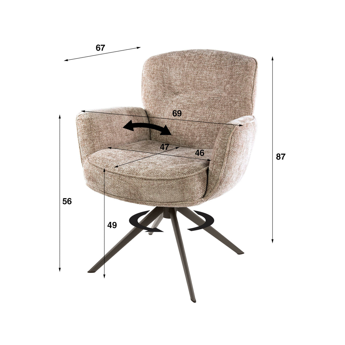 TODI - Chaise de salle à manger • lot de 2