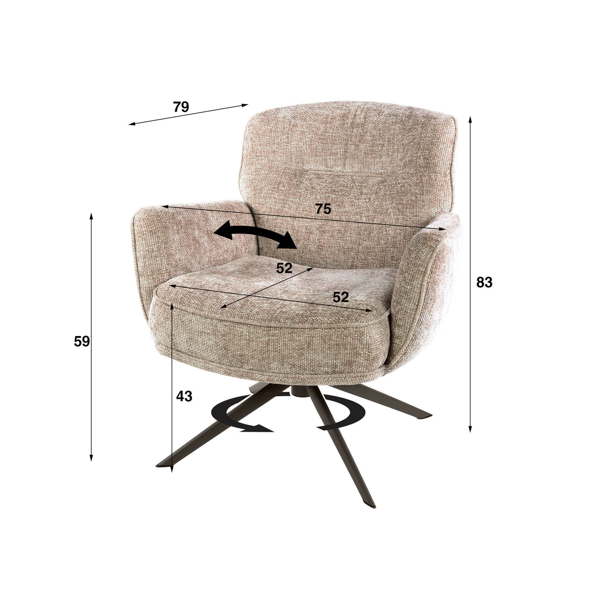 VOLTERRA - Fauteuil