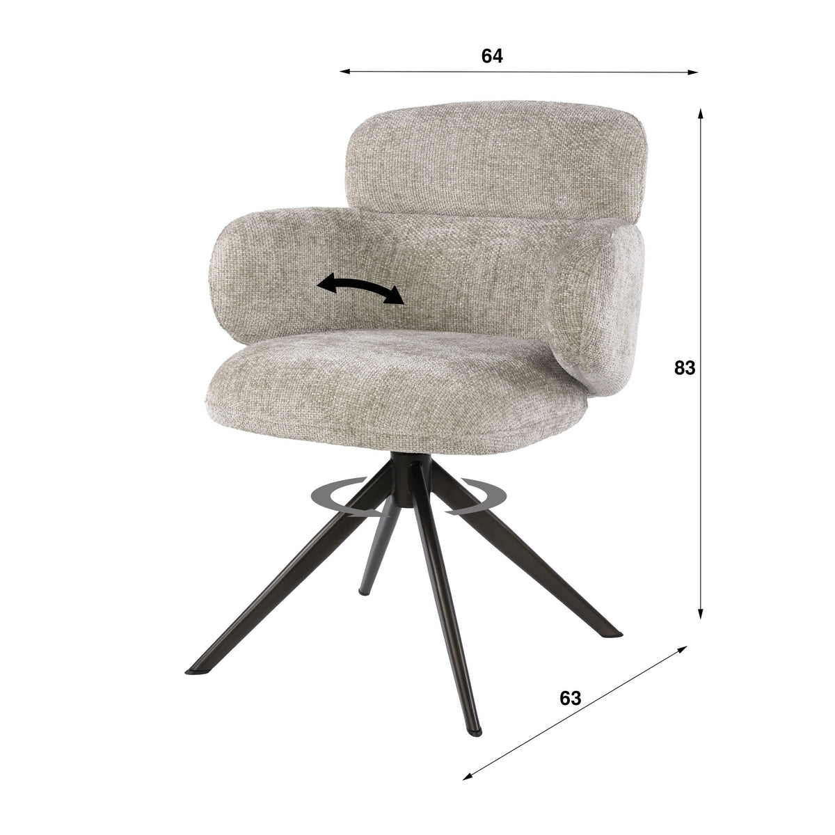 RAPALLO - Chaise de salle à manger