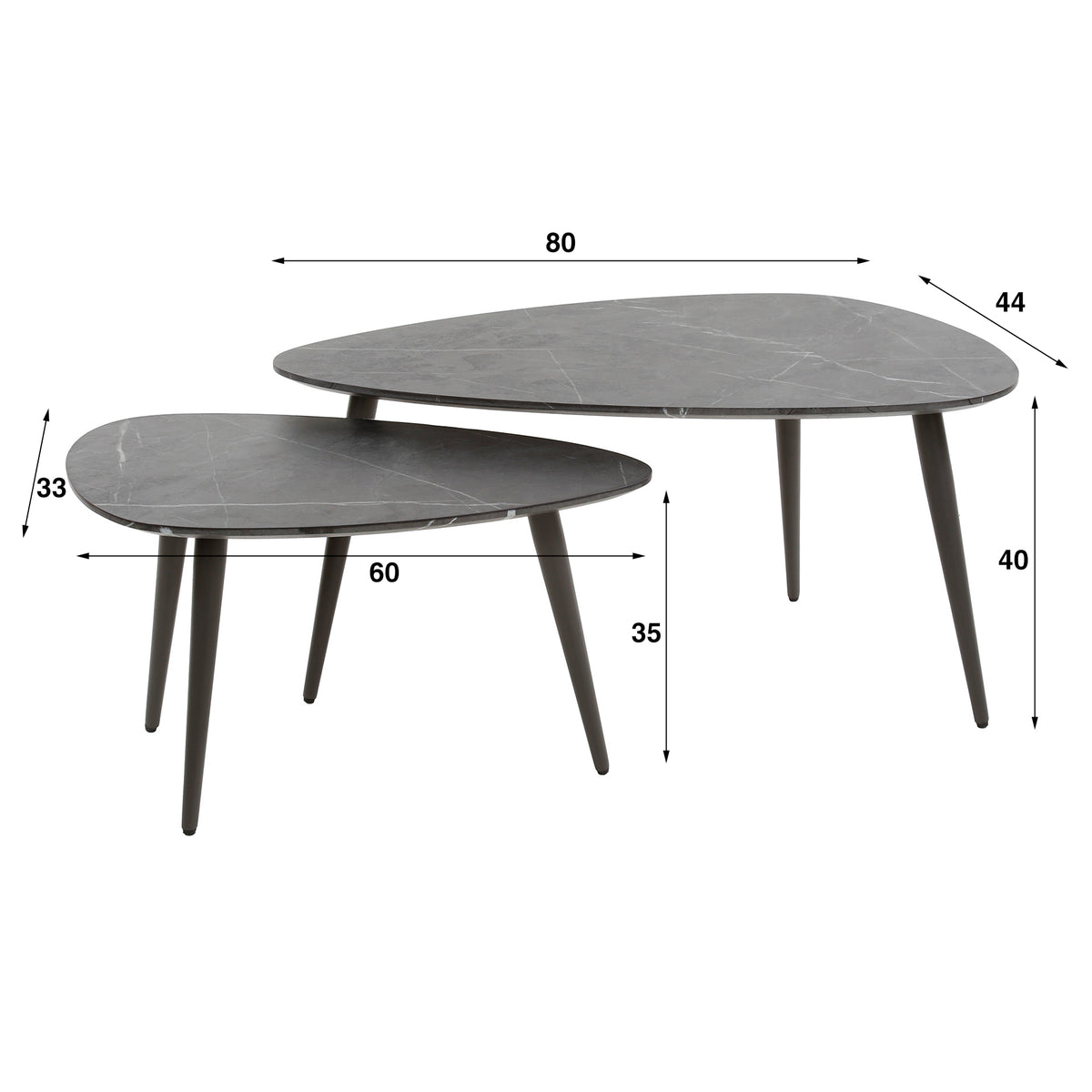 LUNALINO - Table basse • lot de 2