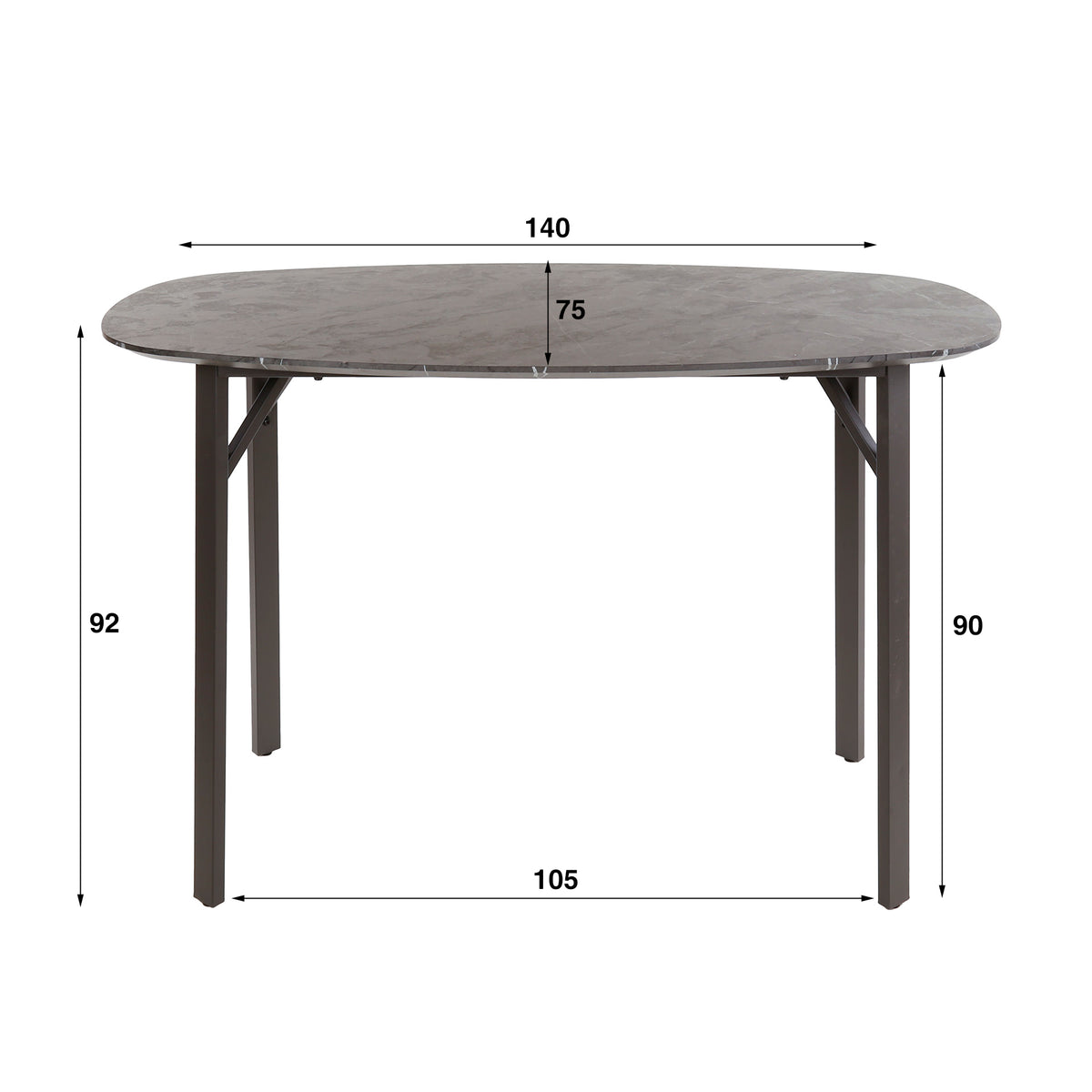 SOLELAGO - Table de bar 140 cm