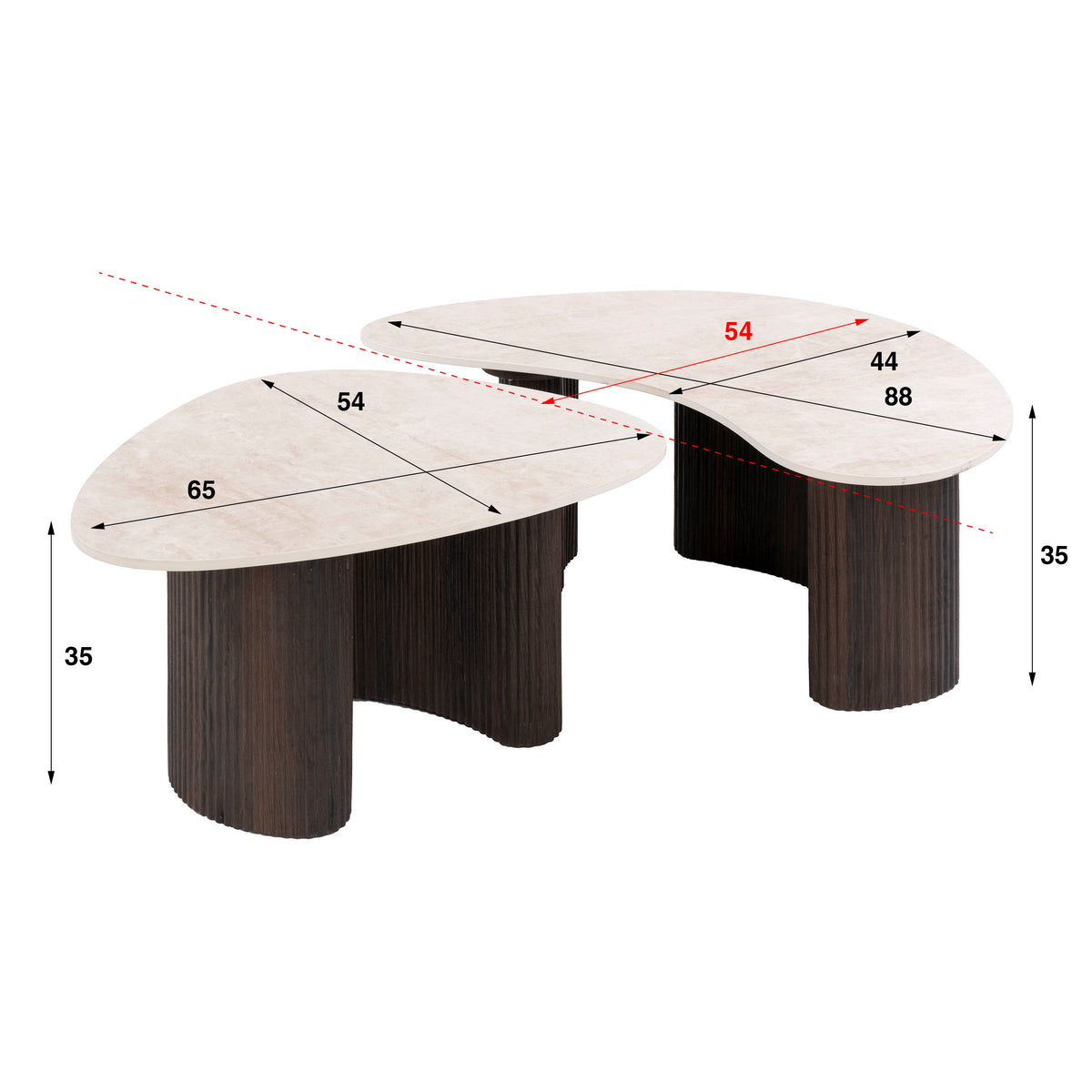 ARANENA - Table basse • lot de 2
