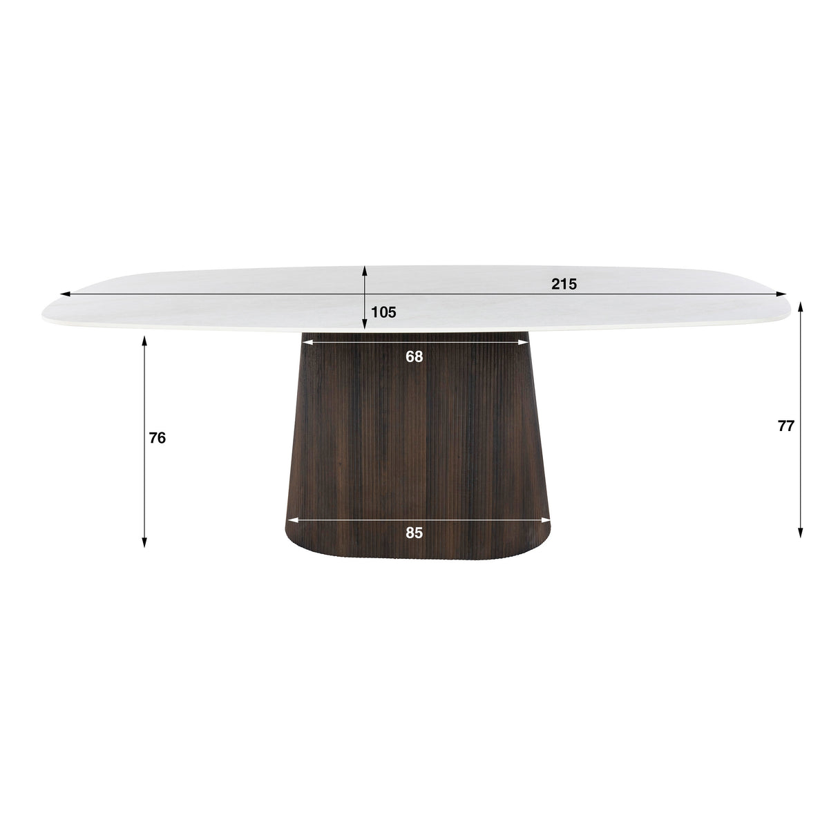ARANELLA - Table à manger 215 cm