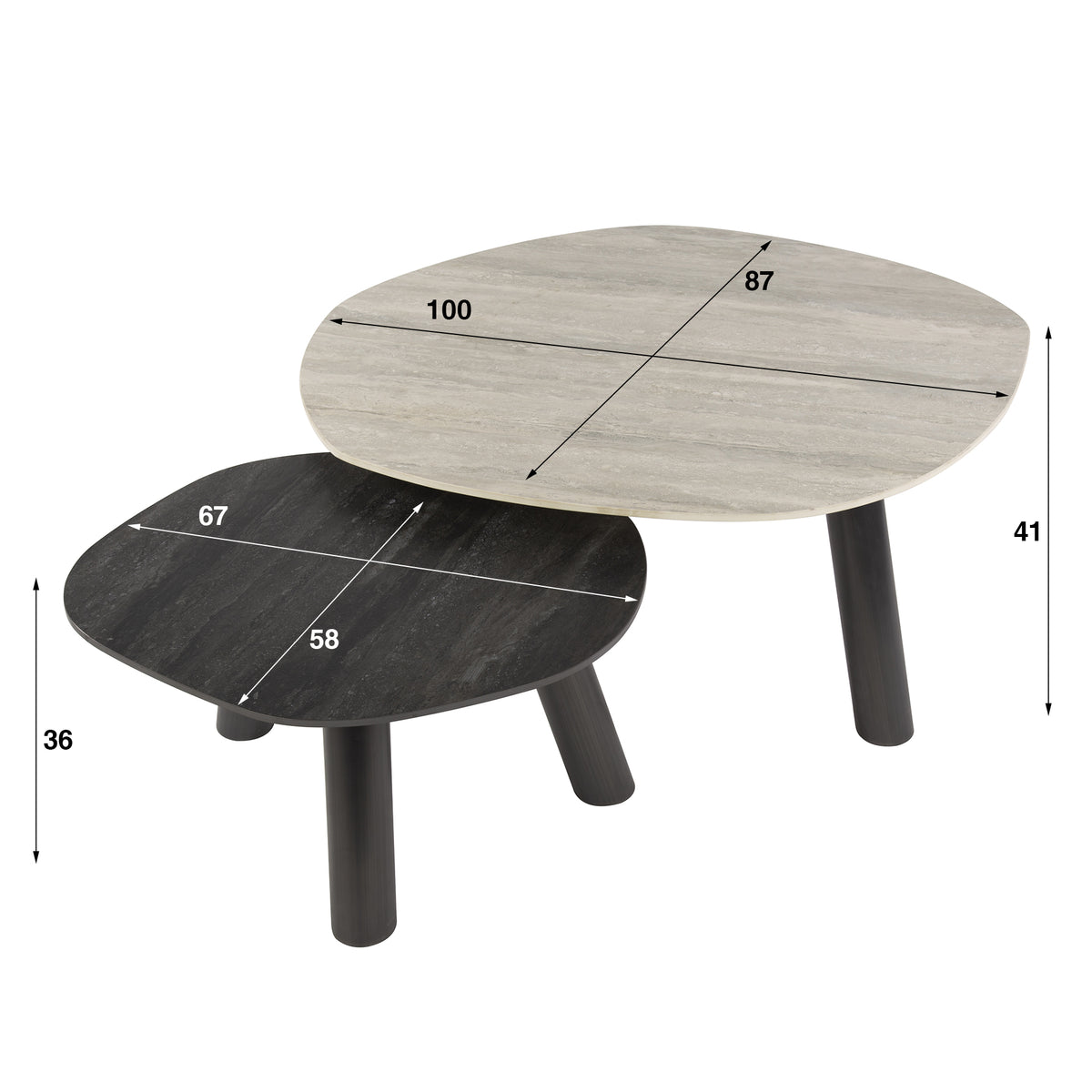 ARELORA - Table basse • lot de 2