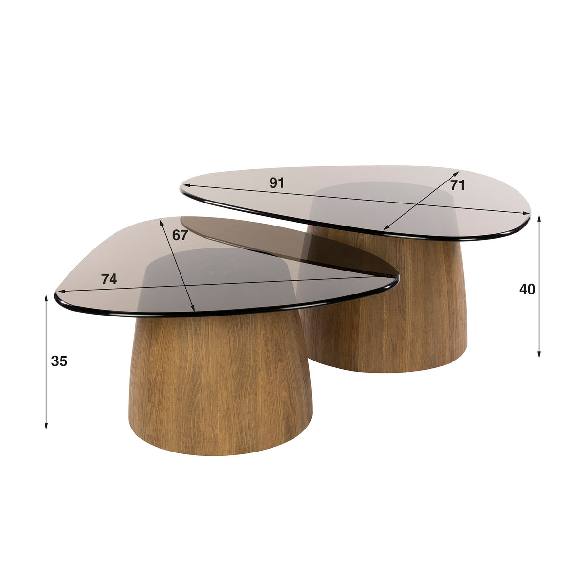 ARIAMARE - Table basse • lot de 2