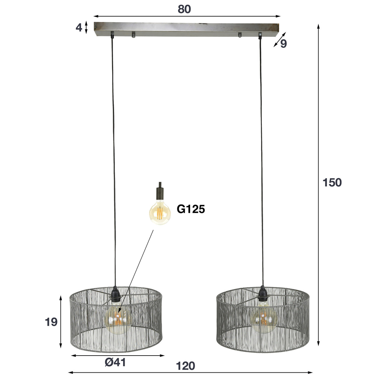 MONTEORA - Suspension 150 cm