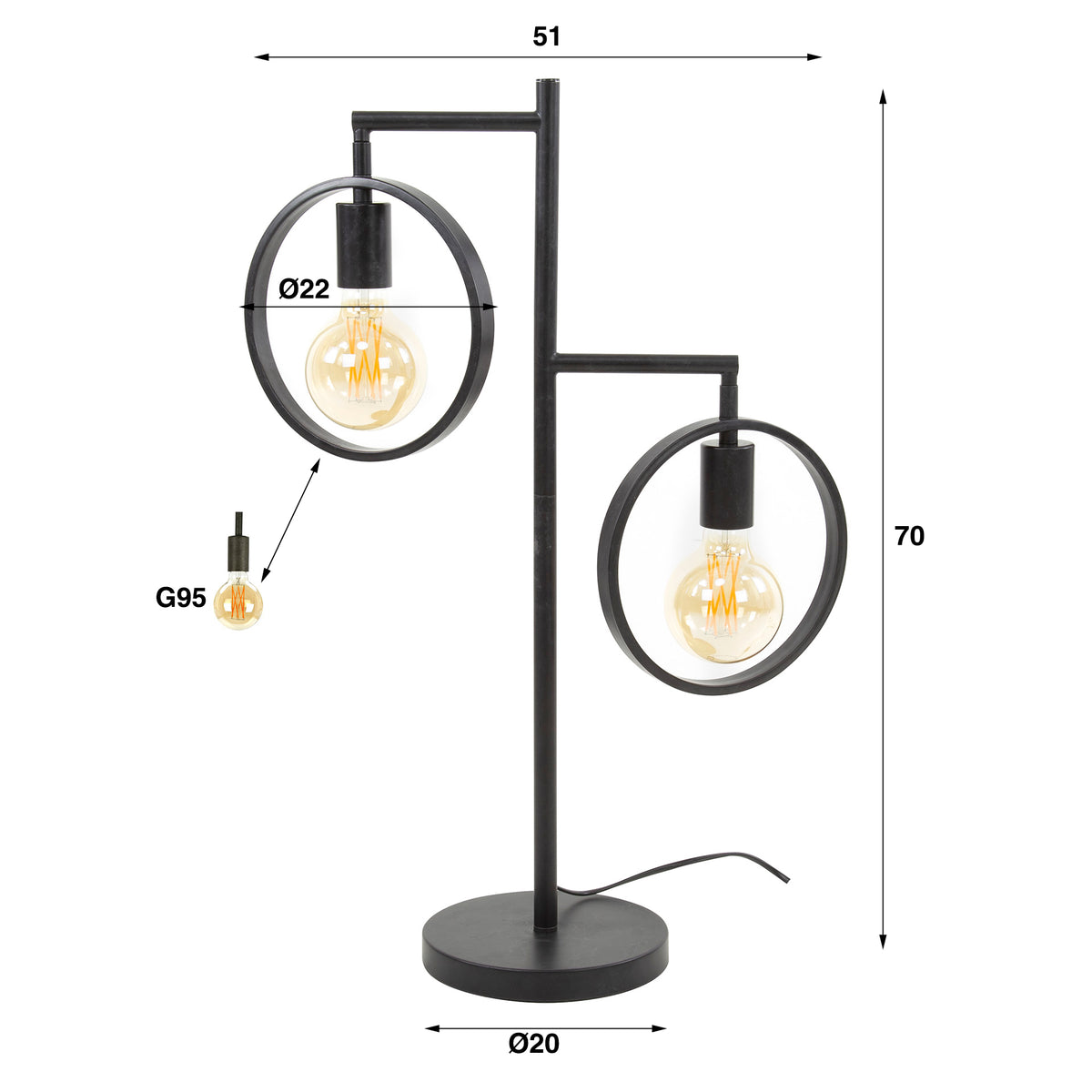 BELLAVENA - Lampe de table