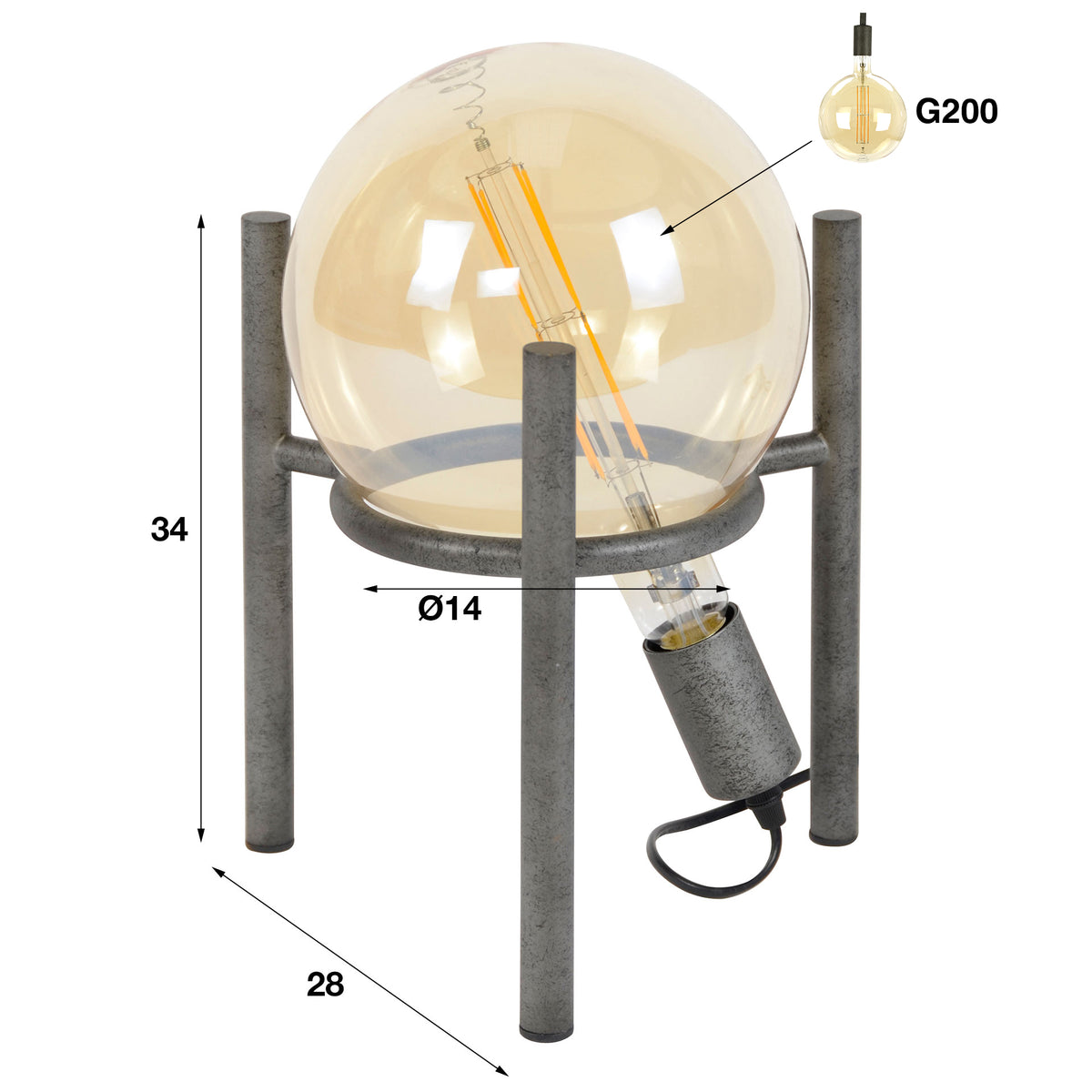 ADENA - Lampe de table