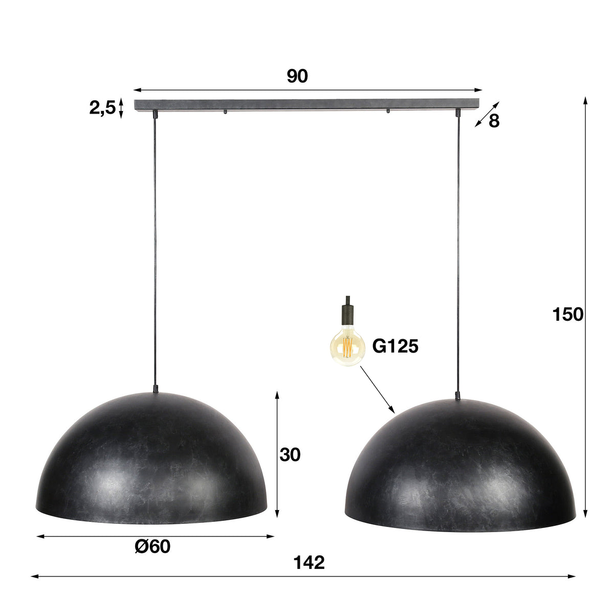 ALANIO - Suspension 60 cm