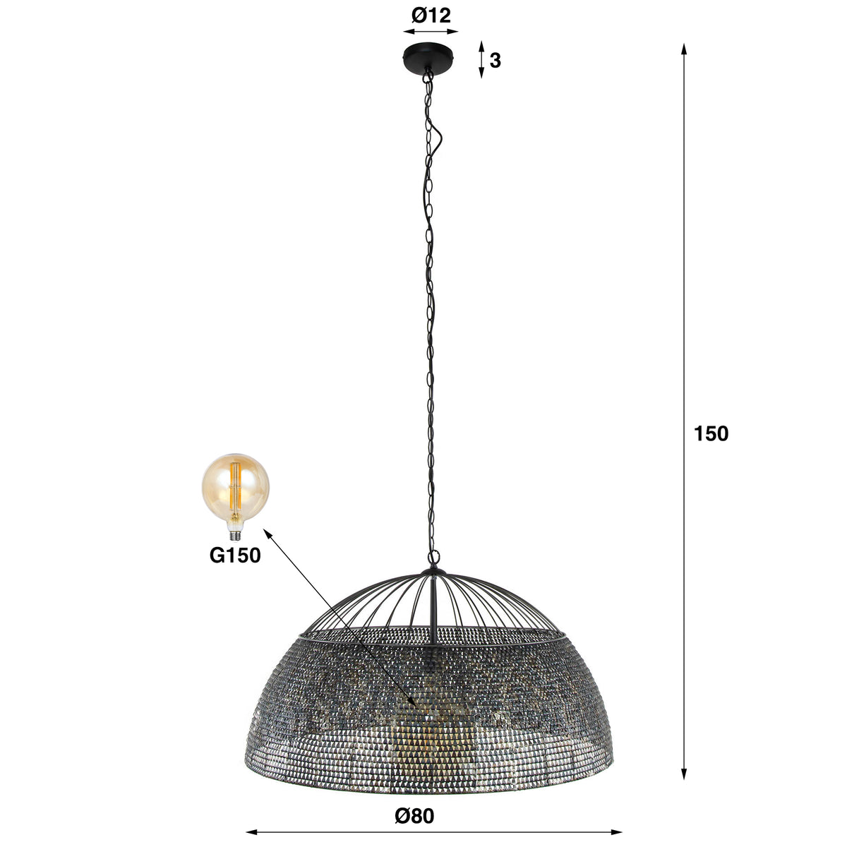 ALENINO - Suspension 80 cm