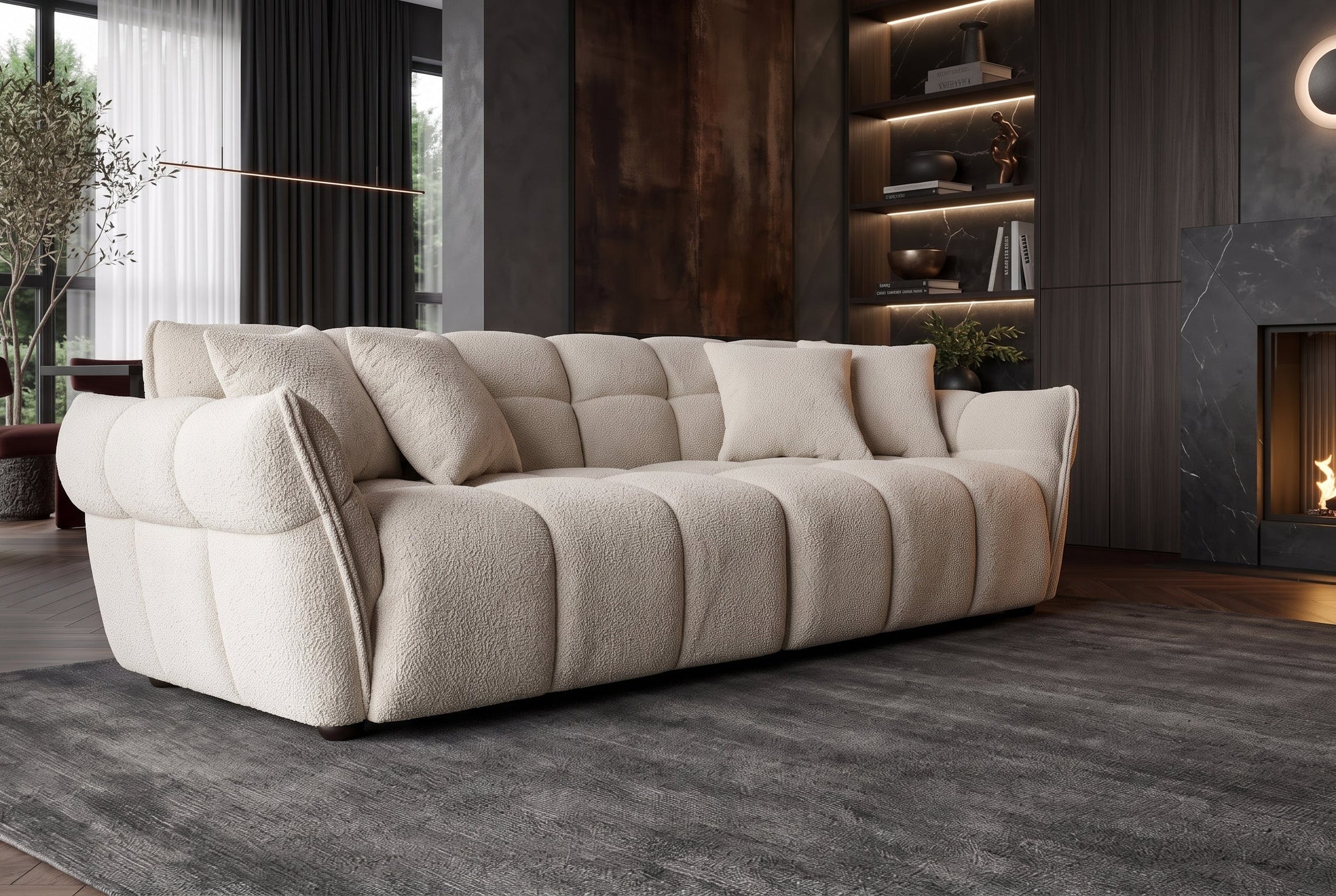 Orlena – Champagne greige bouclé – vue 4