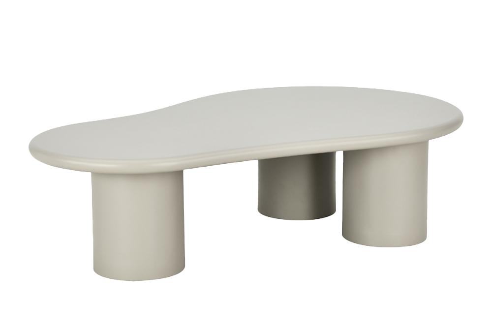 Table basse Onda – Grège & beige – 130 × 80 × 35 cm