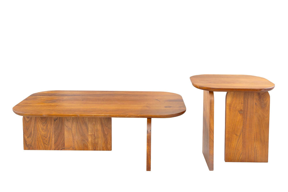 Tables basses Marlow – Set de 2 – Brown – 100 × 33 × 55 cm + 45 × 50 × 40 cm