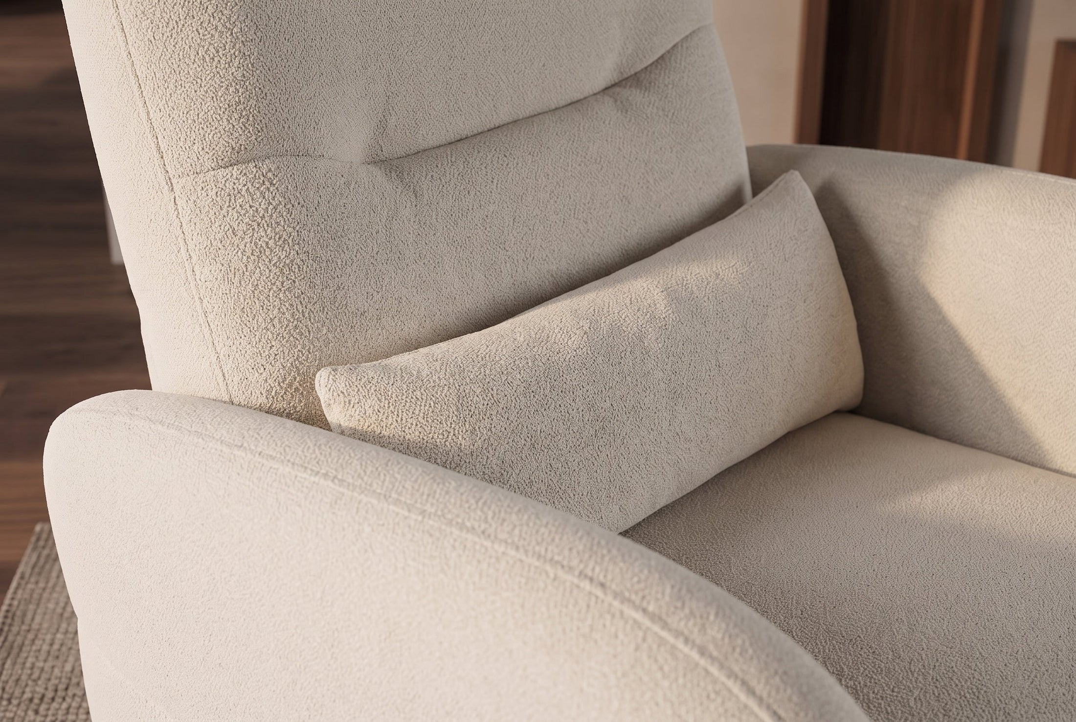 Amaya – Beige tissu texturé – vue 7
