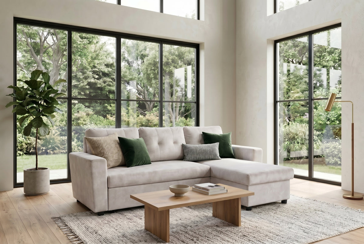 Velora – Champagne beige velours – vue 2
