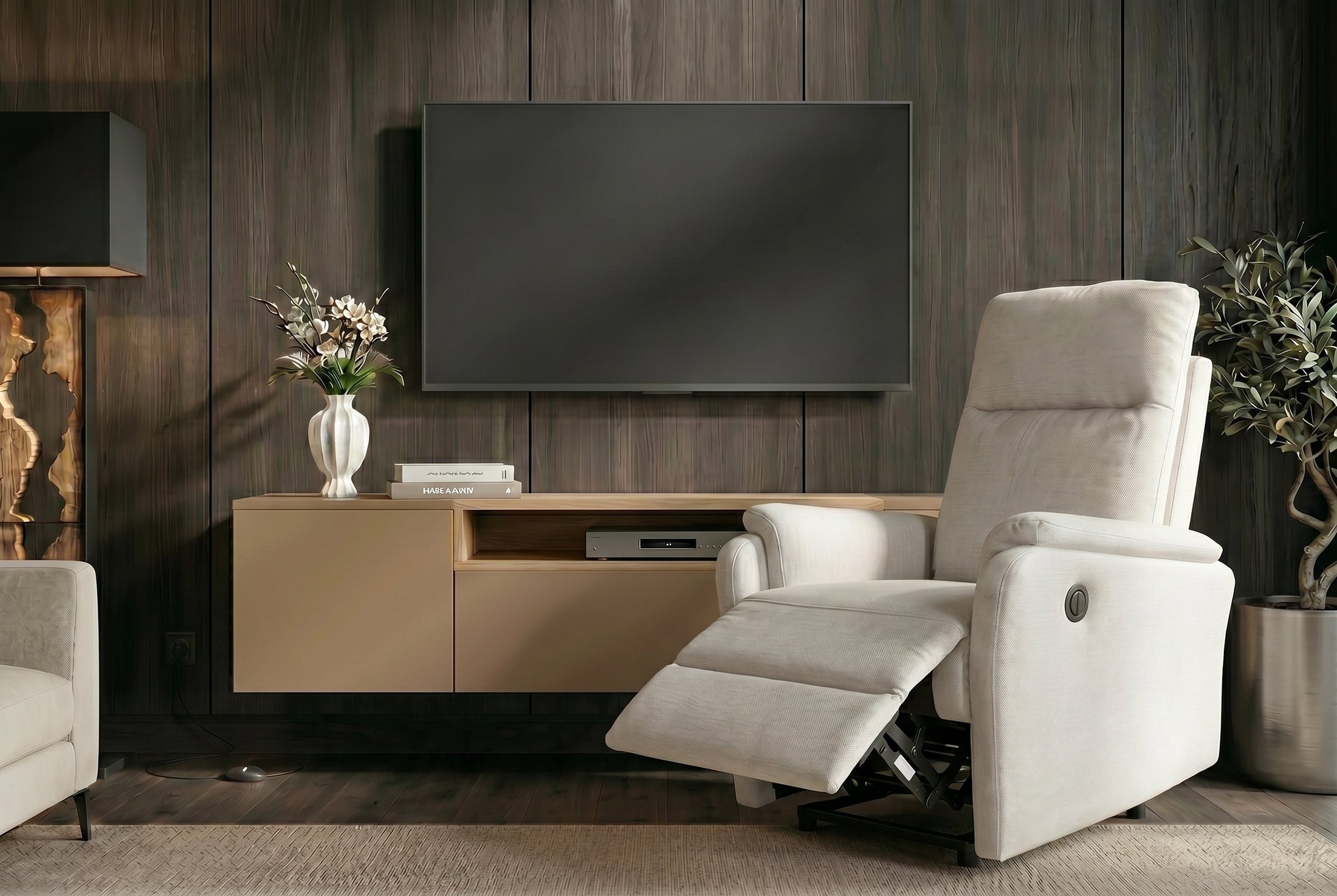 Liora – Beige tissu texturé – vue 3