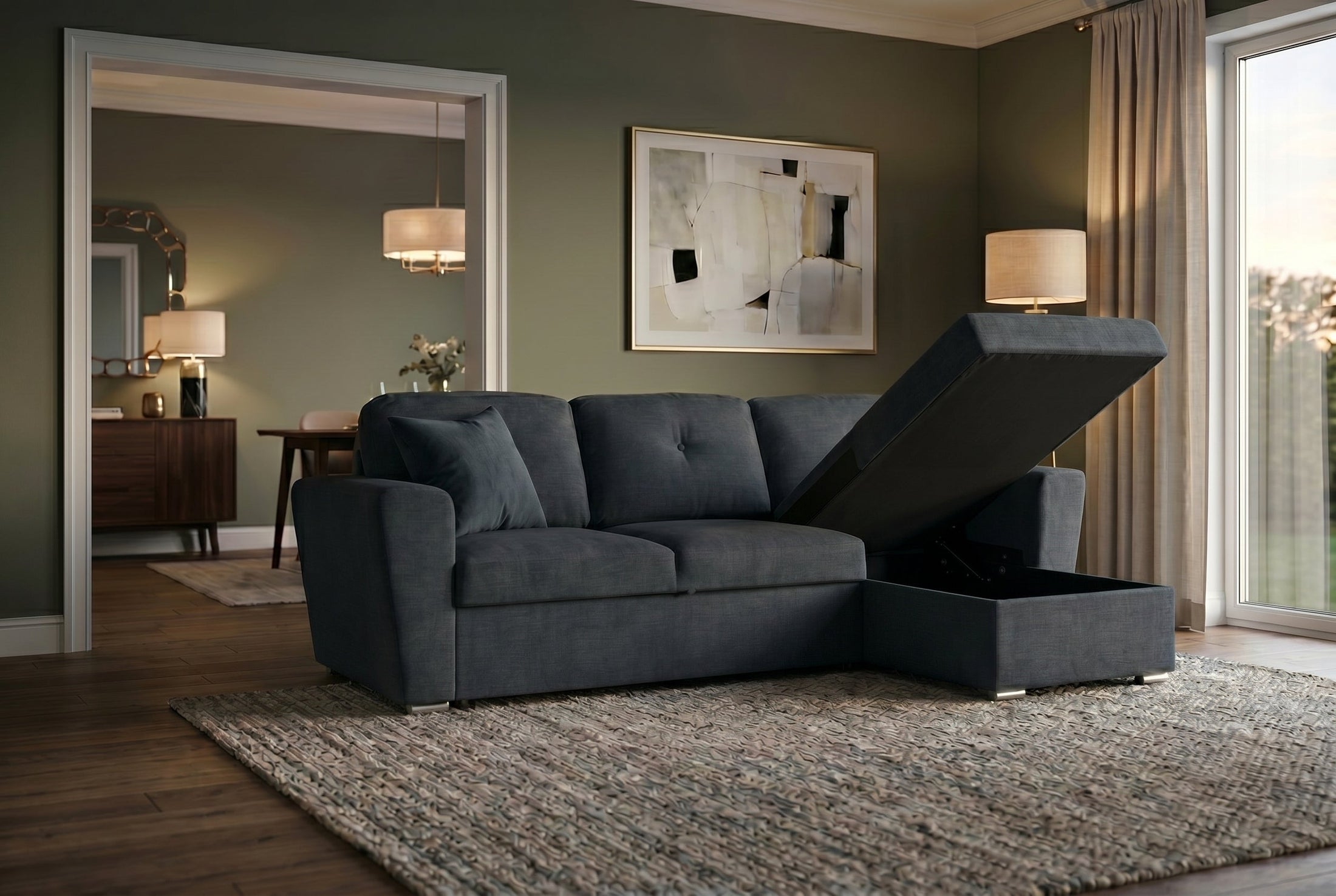 Livana – Gris tissu texturé – vue 3