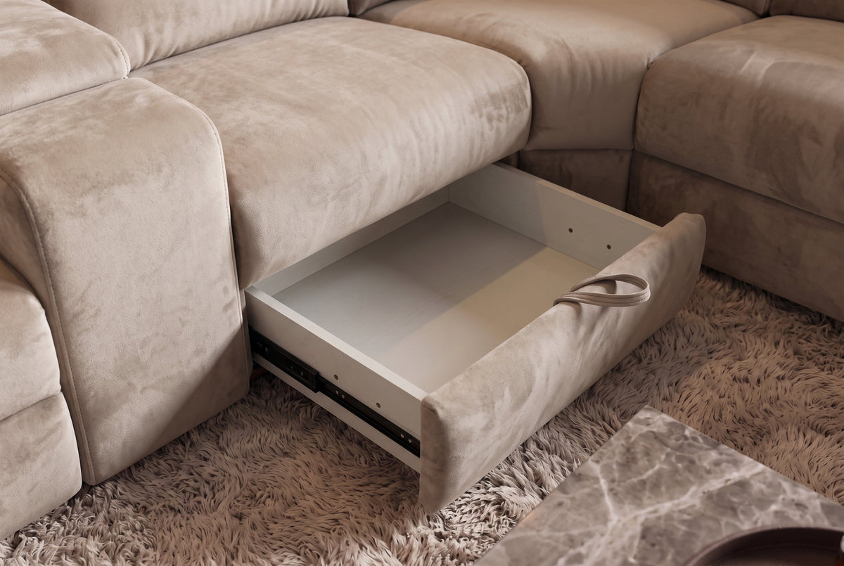 Sienna – Beige velours – vue 12