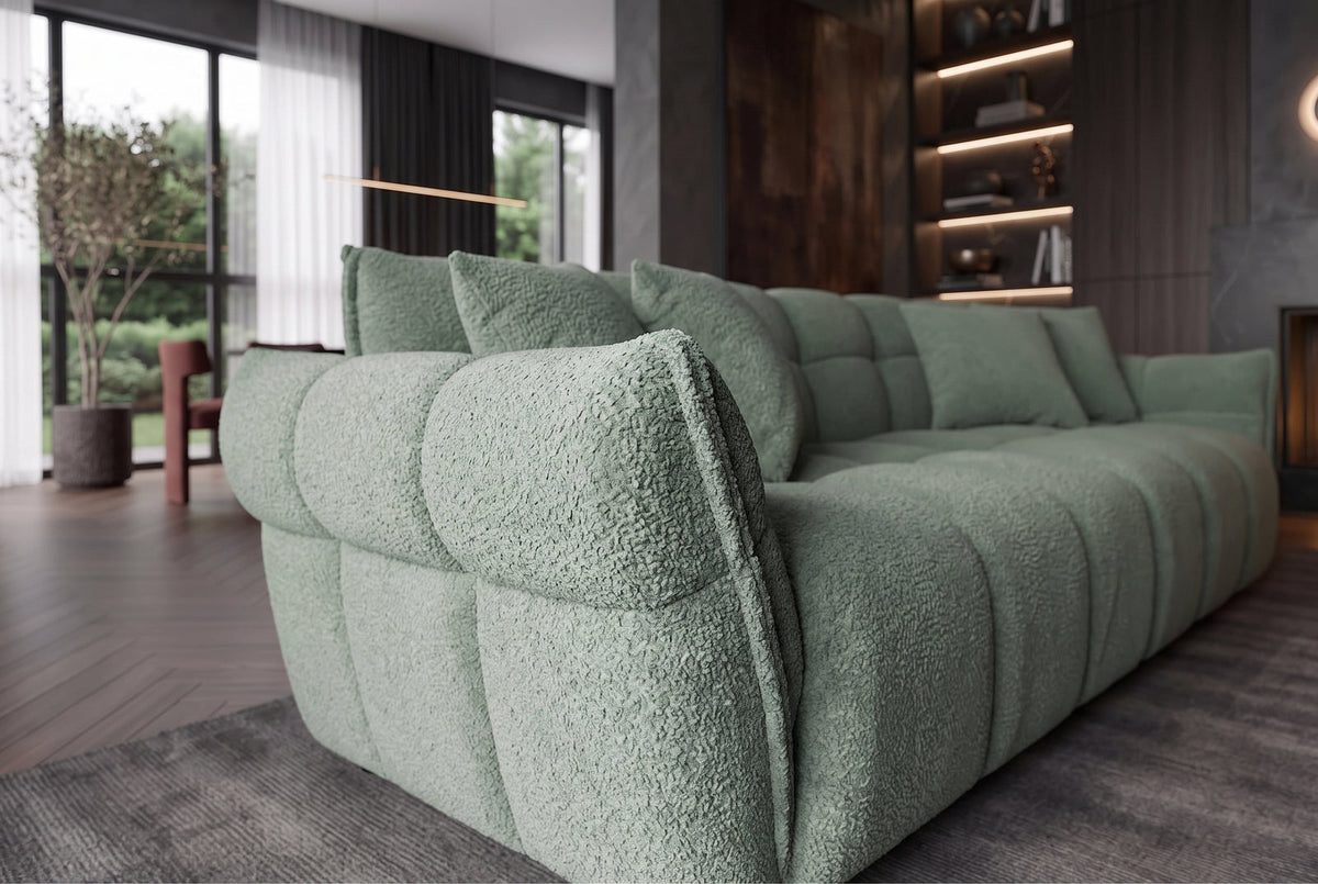 Canapé CLOUD 260 cm – Vert sauge bouclé