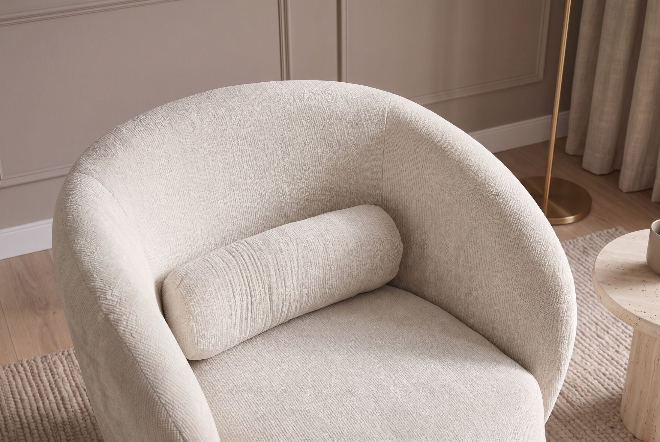 Lunara – Beige chenille – vue 4