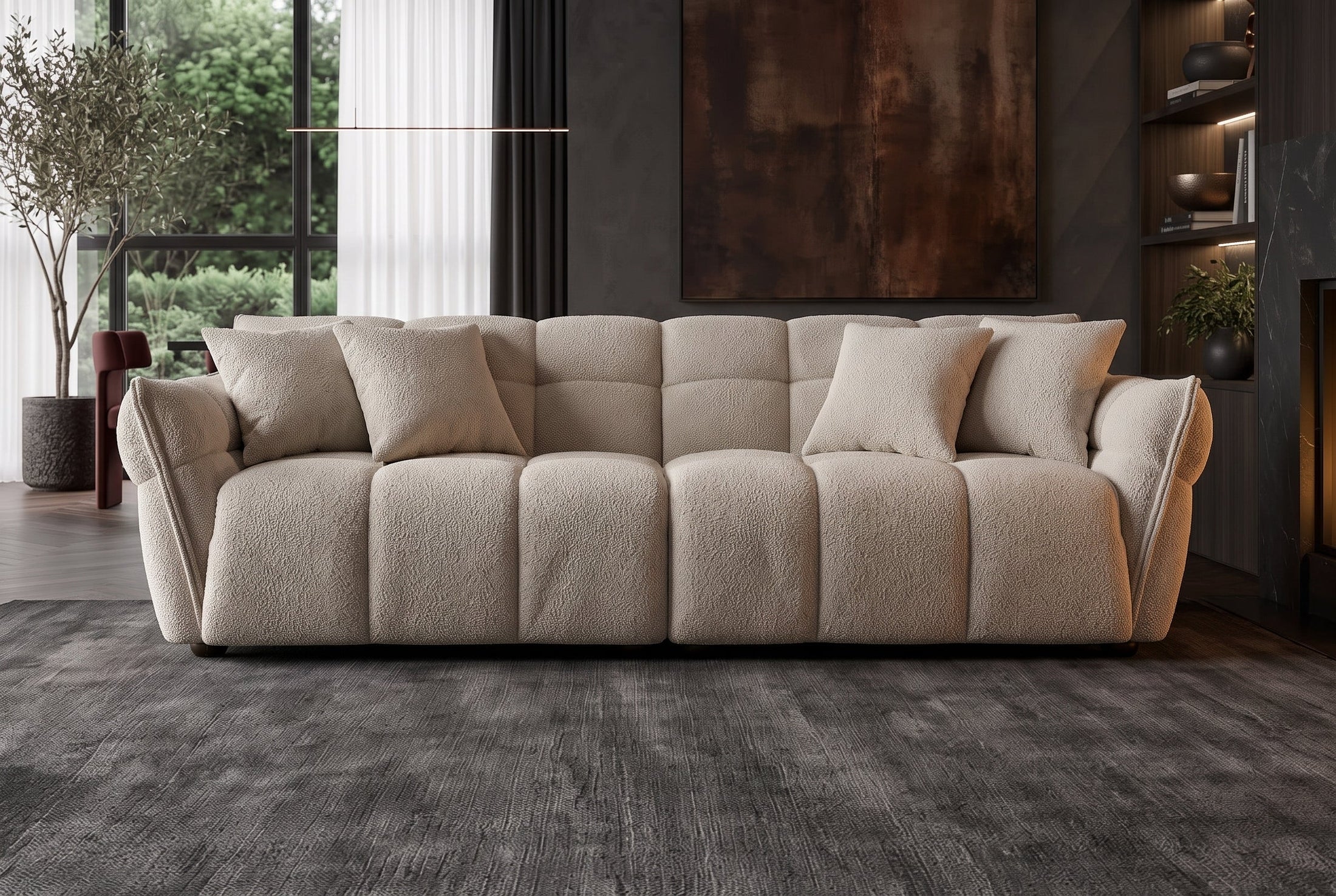 Orlena – Champagne greige bouclé – vue 5