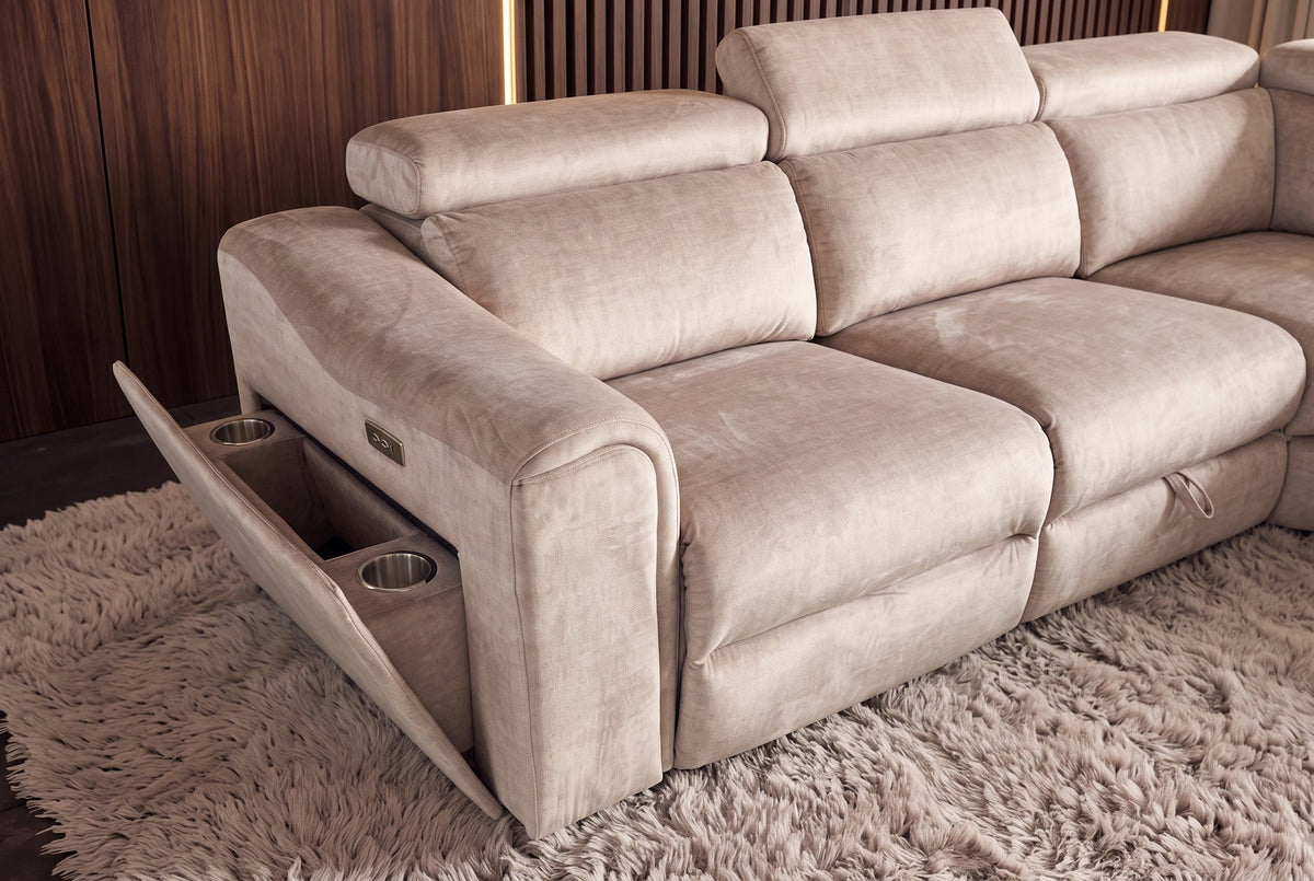Sienna – Beige velours – vue 8