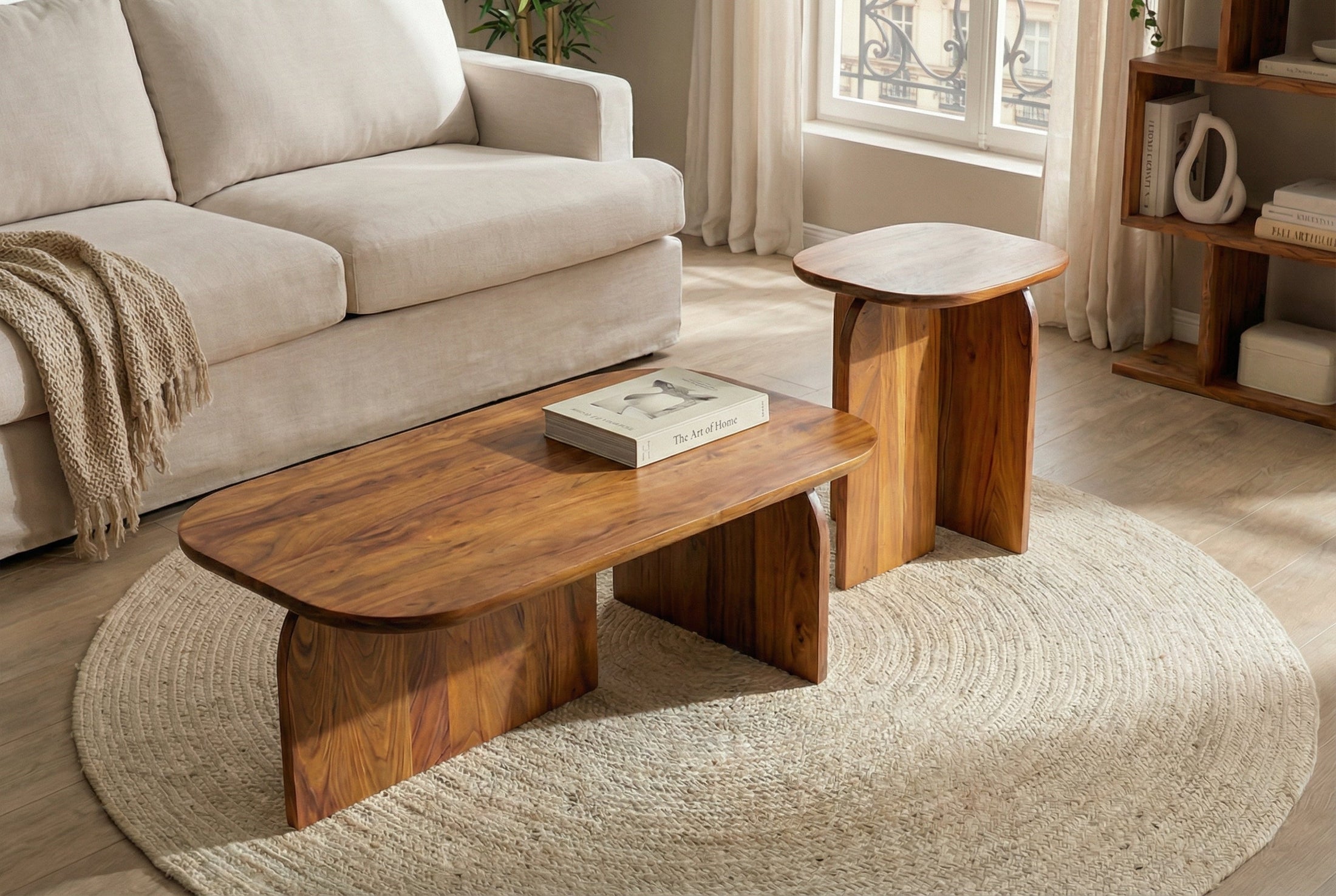 Tables basses Marlow – Set de 2 – Brown
