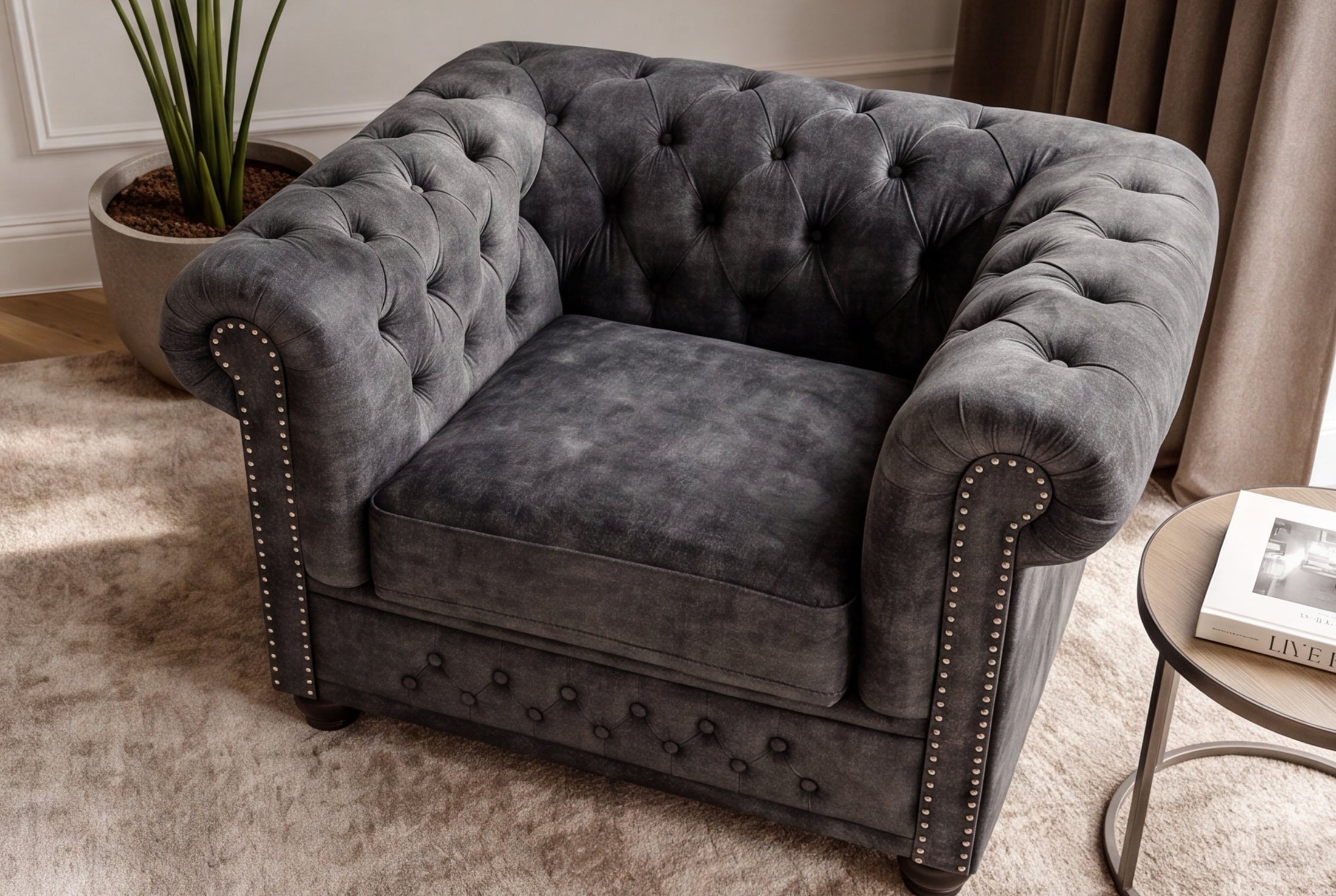 Mélia – Gris velours – vue 3