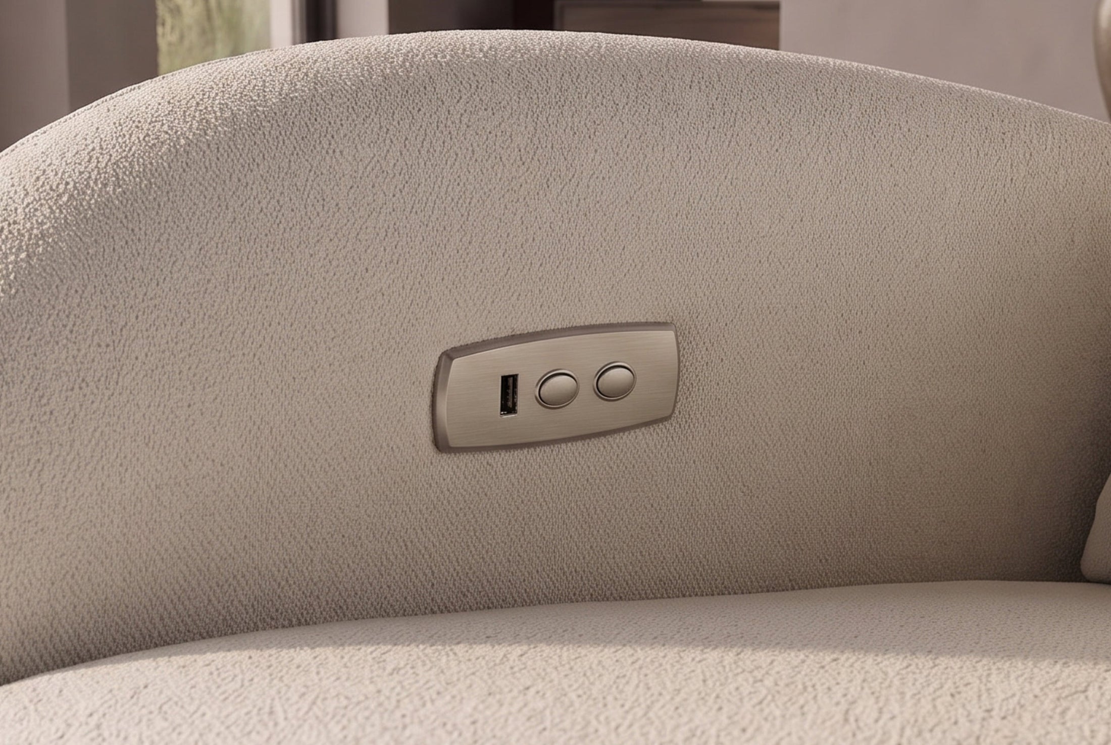 Amaya – Beige tissu texturé – vue 8