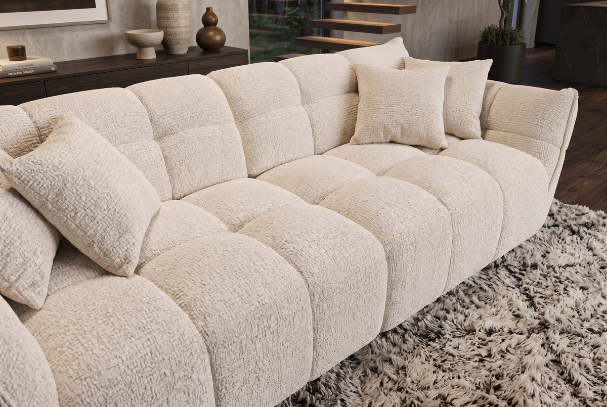 Orlena – Beige bouclé tweed – vue 6