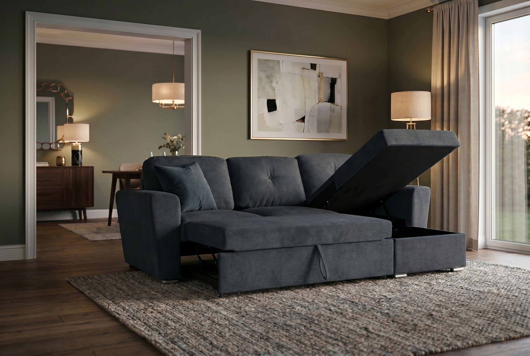 Livana – Gris tissu texturé – vue 4
